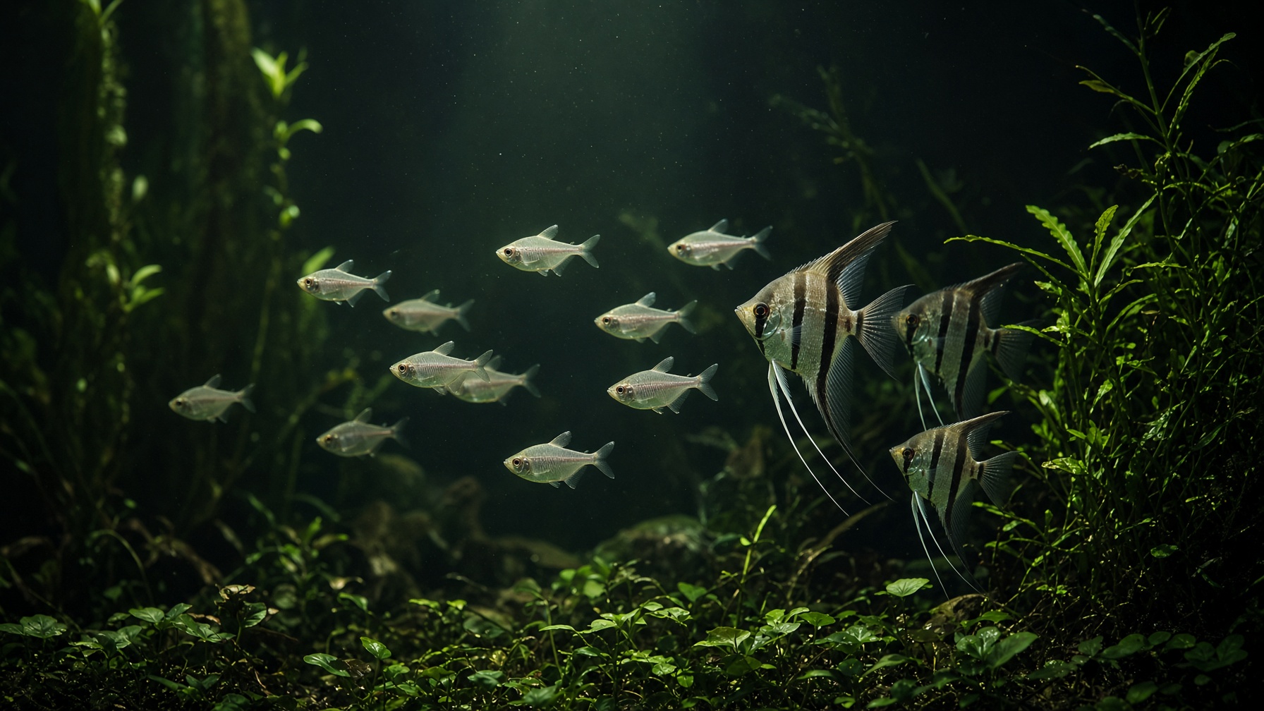 Planted freshwater aquarium